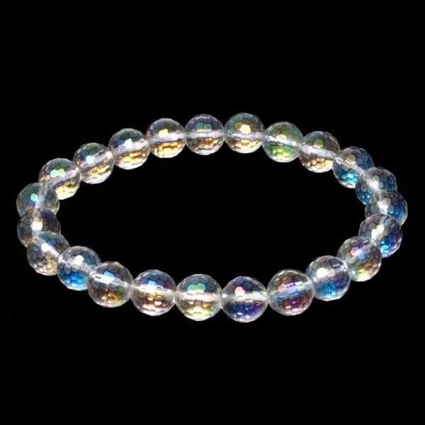 Aqua aura dúhová fazetovaná náramok - Image 2
