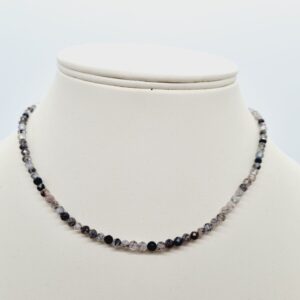 Turmalín s krištáľom fazetovaný náhrdelník