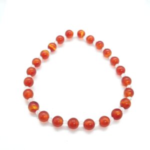 Karneol s krištáľom náramok