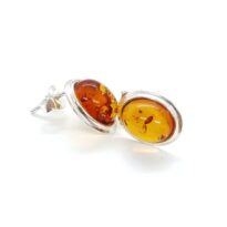 Jantár náušnice napichovacie