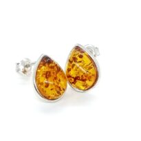 Jantár náušnice napichovacie