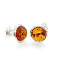 Jantár náušnice napichovacie