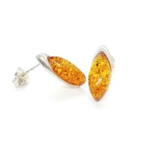 Jantár náušnice napichovacie