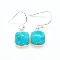 Tyrkys náušnice strieborné