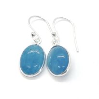 Akvamarín náušnice strieborné