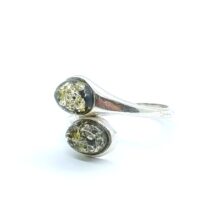 Jantár prsteň striebro AG 925