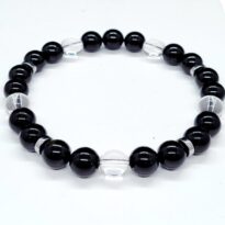 Turmalín s krištáľom pánsky náramok