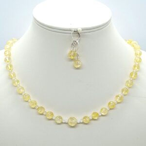 Citrín fazetovaný s krištáľom