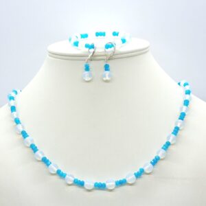 Achát modrý s opalitom