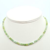 Prehnit fazetovaný náhrdelník