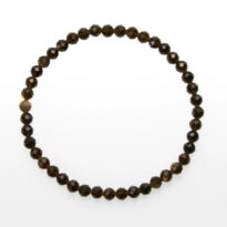 Obsidián zlatý fazetovaný náramok