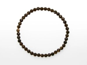 Obsidián zlatý fazetovaný náramok